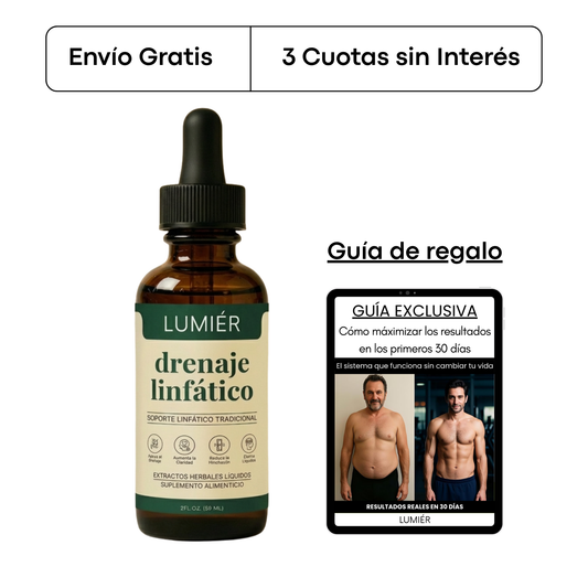 Gotas drenaje linfático LUMIÉR™ | Volvé a mirarte y reconocerte hombres